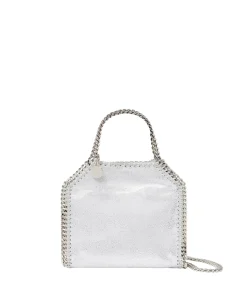 Stella McCartney Falabella Tiny Tote Veske Sølv