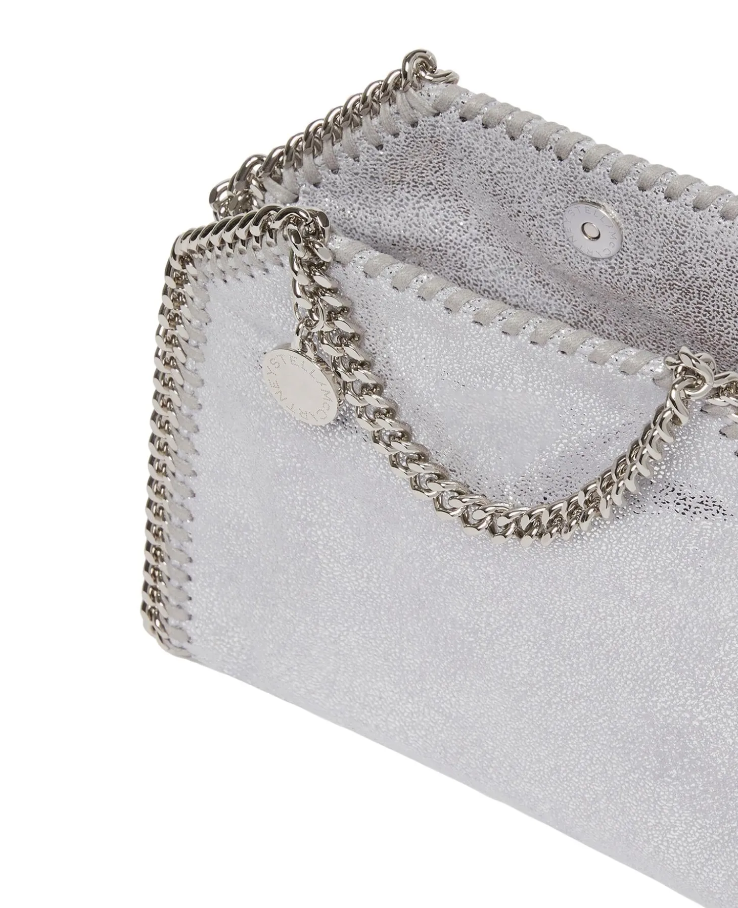 Stella McCartney Falabella Tiny Tote Veske Sølv