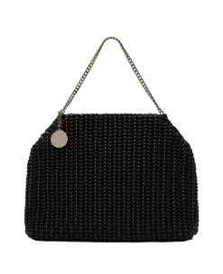 Stella McCartney Falabella Drawstring Bag Embroidery Veske Sort