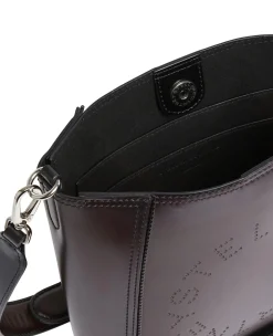 Stella McCartney Logo Crossbody Bag Brushed Veske Mørkebrun