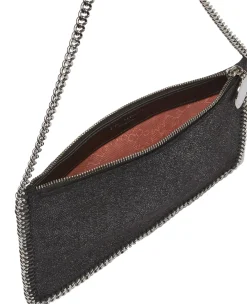 Stella McCartney Pochette Eco Shaggy Deer Veske Sort