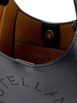 Stella McCartney Small Hobo Tote Alter Mat Veske Sort