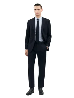 Tiger of Sweden Tenses Travel Suit Straight Pants Dressbukse Navy