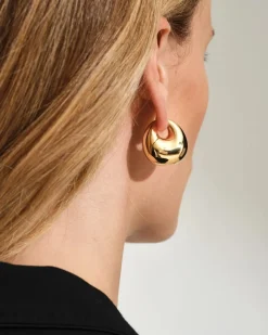 Tom Wood Bao Hoops Large Gold Øredobber Gull