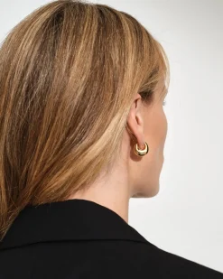 Tom Wood Bao Hoops Small Gold Øredobber Gull