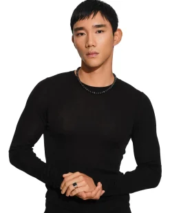 Tom Wood Cushion Larvikite Ring Sølv / Sort