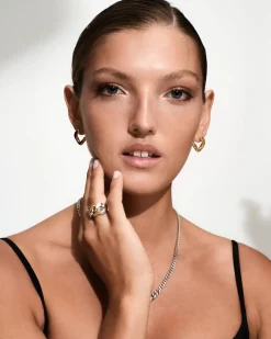 Tom Wood Dean Hoops Gold Øredobber Gull