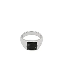 Tom Wood Kay Ring Black Larvikite Ring