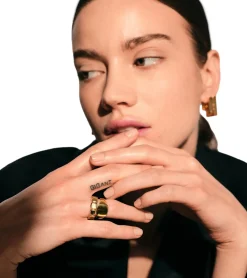 Tom Wood Mini Cushion Gold Ring Gull