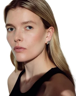 Tom Wood Step Huggies Duo CZ Øredobber Sølv Og Gull