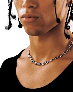 TwoJeys Blue Enameled Stars Necklace Smykke Sølv / Blå