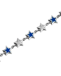 TwoJeys Blue Enameled Stars Bracelet Armbånd Sølv / Blå