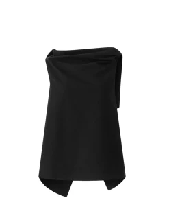 Viktoria Chan Tully open bak top Skjorte Sort