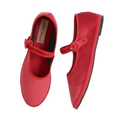 Yori Jomo Mary Jane Flats Velluto Sko Rød